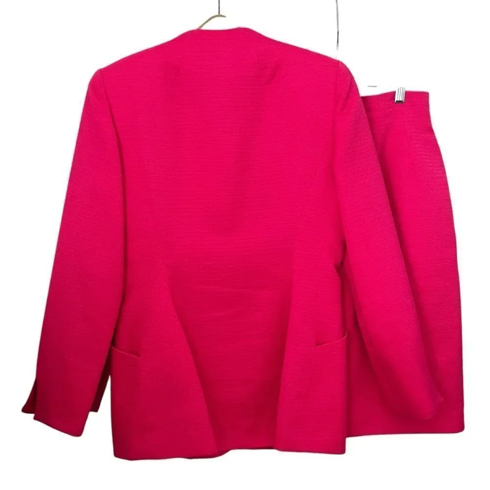 Christian Dior Vintage Pink Skirt Suit Set